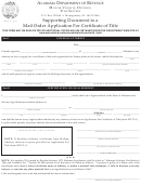 Form Mvt 5-9 - Supporting Document To A Mail Order Application For Certificate Of Title