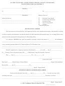 Restraining Order Template - Chancery Court For Davidson County, Tennessee