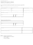 Form 2231 - Request For Change Of Address Form
