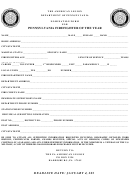 Firefighter Of The Year Award Nomination Form