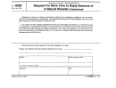 Form 9228 - Request For More Time To Reply Because Of A Natural Disaster Form
