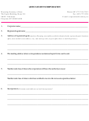 Fillable Articles Of Incorporation Form - 2007 Printable pdf