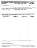 Form 3040 - 1980 - Authorization To Apply Offer In Compromise Deposite To Liability - Department Of The Treasuary - Internal Revenue Service