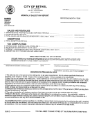 Monthly Sales Tax Report Form - City Of Bethel