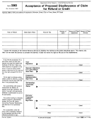 Form 3363 - Acceptance Of Proposed Disallowance Of Claim For Refund Or Credit Form