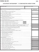 Form 106 Cr - Colorado Partnership - S Corporation Credit - 2006
