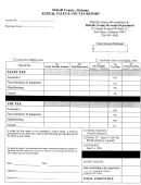 Annual Sales & Use Tax Report Form - Dekalb County Revenue Department - Alabama