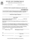 Contractor's Exempt Purchase Certificate Form