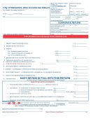Income Tax Return Form - City Of Massillon - Ohio Printable pdf