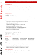 Personal Summary Template - Hr Assistant