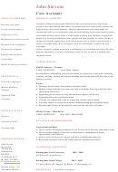 Personal Summary Template - Care Assistant (example)