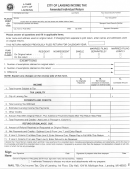 Form L-1040x - Amended Individual Return Form - City Of Lansing