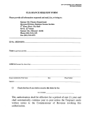 Clearance Request Form - State Of Missouri