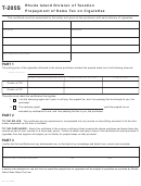 Form T-205s - Prepayment Of Sales Tax On Cigarettes