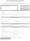 Application For Mobile Home County Registration Form