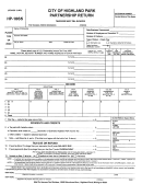 Form Hp-1065 - Form For Taxable Period Beginning - City Of Highland Park Printable pdf