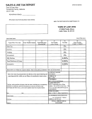 Sales And Use Tax Report Form - Town Of Lake View
