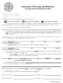 Form 0096-07/12 - Statement Of Foreign Qualification - Foraign Limited Liability Partnership - Oklahoma Secretary Of State