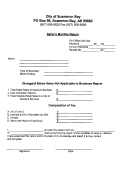 Seller's Monthly Return Form - City Of Scammon Bay