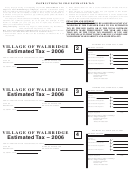 Estimated Tax File Form - Instruction Printable pdf