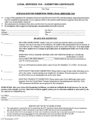 Lst Exemptation 10-07 Form - Examrtion Certificate - Application For Exeptation From Lst
