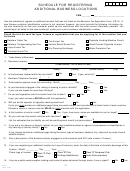 Form Cr-17 - Schedule For Registering Additional Business Locations