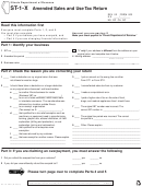 Form St-1-x - Amended Sales And Use Tax Return Form - State Of Illinois - 2001