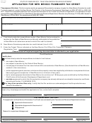 Form Rpd-41303 - Application For New Mexico Filmmaker Tax Credit
