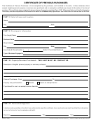 Form S-244 - Certificate Of Previous Purchases