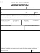 Form Rpd - 41079 - Employee's Substitute Wage And Tax Statement Form - Revenue Processing Division - New Mexico