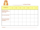 Hamster Care Chart Template