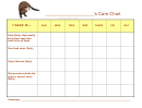 Ferret Care Chart Template