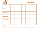 Chicken Care Chart Template