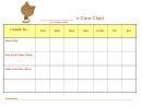 Cat Care Chart Template