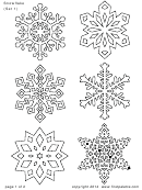 Snowflakes - Set 1 Template Printable pdf