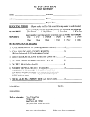 Sales Tax Report Form - City Of Sand Point