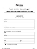 Public Utilities Annual Report Telecommunications Companies Template 2006