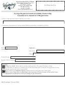 Foreign Registered Limited Liability Partnership Amendment To Statement Of Registration Form -2008