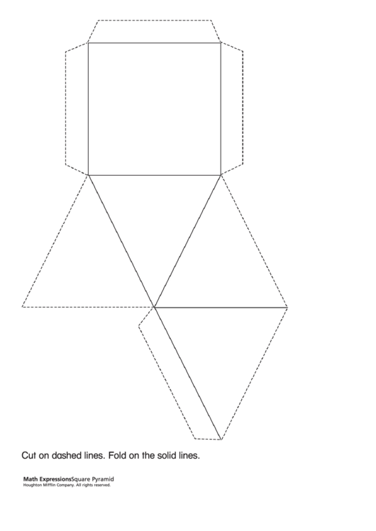 Square Pyramid Template Printable pdf