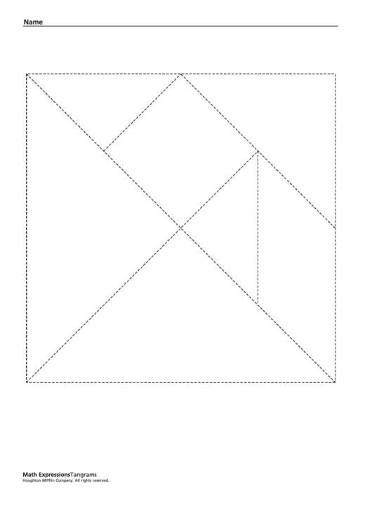 Tangrams Template Printable pdf