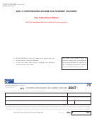 Form Dr 0900-c - 2007 - C Corporation Income Tax Payment Voucher - Colorado Department Of Revenue