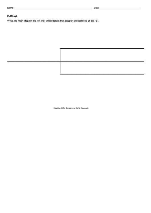 E-Chart Template Printable pdf