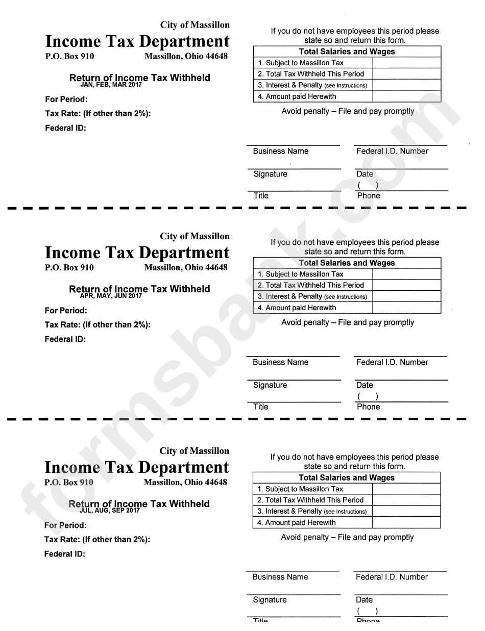 Return Of Employees Income Tax Withheld And Annual Reconciliation Form
