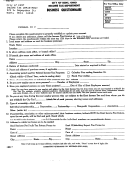 Business Questionnaire Form - City Of Kent Printable pdf