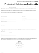 Form Ps - Professional Solicitor Application