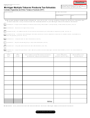 Fillable Form 2382 - Michigan Multiple Tobacco Products Tax Schedul Printable pdf