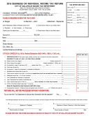 Businsess Or Individual Income Tax Return Form - 2016 Printable pdf
