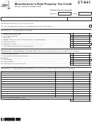 Form Ct-641 - Manufacturer's Real Property Tax Credit 2014