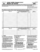 Form 3832 - Limited Liability Company's List Of Members And Consents 2001