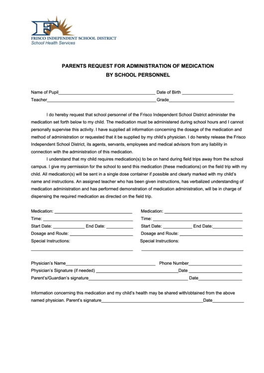 Parents Request For Administration Of Mediation Form Printable pdf